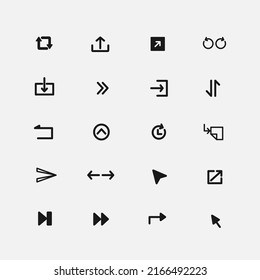 Set of icons, arrows, web pages