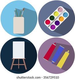 Set icons of art