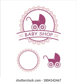 set of icons for baby shop graphic purposes.