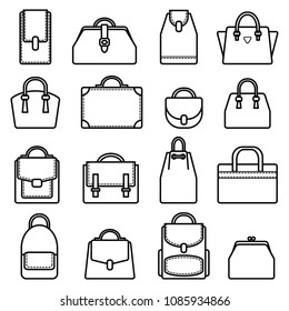 Set icons of bags.