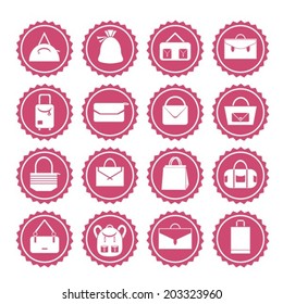 Set icons bags.Vector. EPS-10 (non transparent elements, non gradient) 