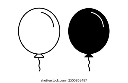 Set of icons balloons on a rope on a white background
Vector icons balloons