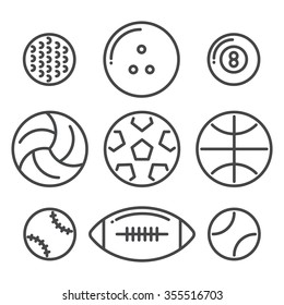 Set of icons balls