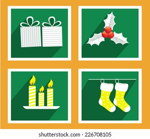 Set of icons, banners and cards for Merry Christmas