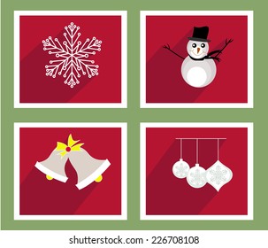 Set of icons, banners and cards for Merry Christmas