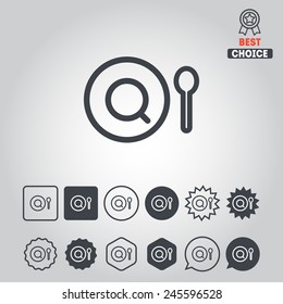 Set of icons for bar, restaurant, cafe, coffee, tea, web design, applications and games
