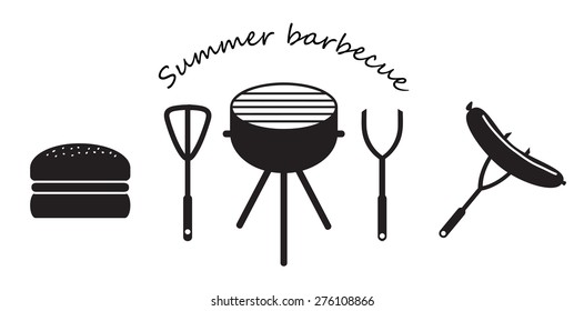 set of Icons BBQ.