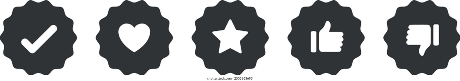 Set ICONS schwarz-weiß