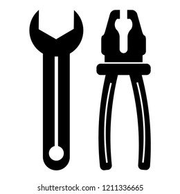 Set of icons of building tools. Vector illustration
