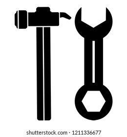 Set of icons of building tools. Vector illustration