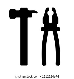 Set of icons of building tools. Vector illustration