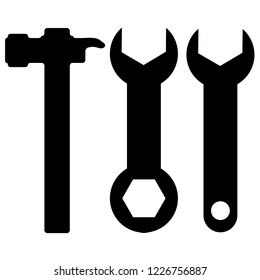 Set of icons of building tools. Vector illustration