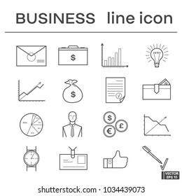 Set of icons, business.