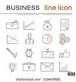 Set of icons, business.