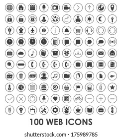 Set icons for business, communication, web. Vector