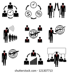 Set of icons for business. Fully editable vector. Change the color.