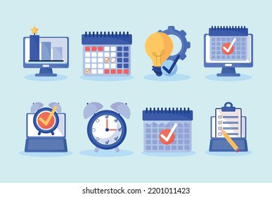 set of icons business tasks