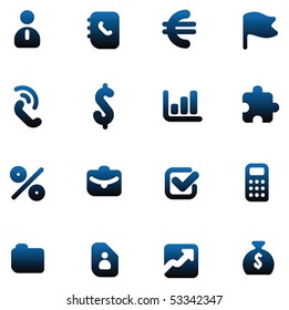 Set of icons for business. Vector illustration.