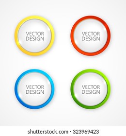 Set icons. Buttons for your design. Icons can be used for websites, applications and banners. Vector illustration