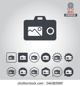 Set of icons with camera for web design, sites, applications and stickers