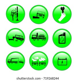 Set icons car service, vector illustration.