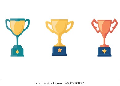 Set of icons with check mark, magnifier and checklist. Vector illustration