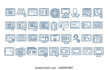 Set of icons, icons, checkboxes, documents, confirmation of the plan conditions. Quality, concept approval, fine line symbols on a white background-editable vector modern eps 10 templates