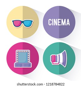 set icons of cinema icon