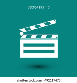 set icons cinematography cinema icon, flat design best vector icon