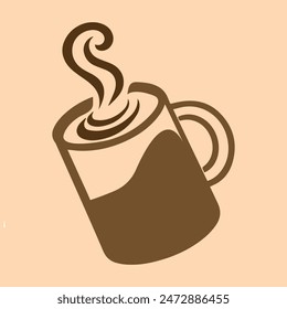 Set of icons for coffee cups. Vector