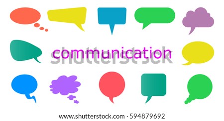 Set icons communication, icon - stock vector