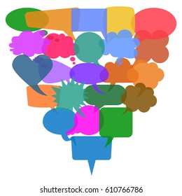 Set icons communication - stock vector