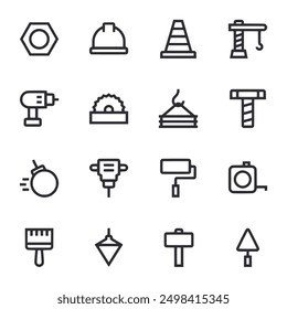 conjunto de iconos Ilustración vectorial de construcción