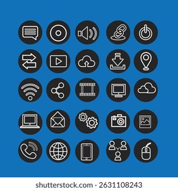 THE SET OF ICONS , CONTACT ICONS 