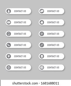 set icons of contact us button Isolated on white background. vector illustration.