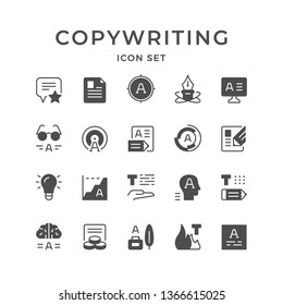 Set icons of copywriting