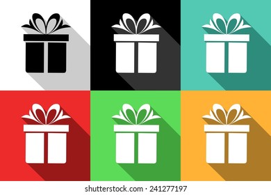 set of icons dedicated to gifts.