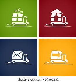 set icons for delivery service vector illustration