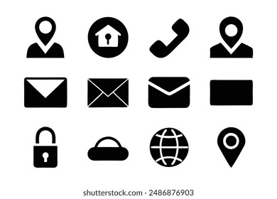 A set of icons designed within circular boundaries, each portraying distinct concepts or functions. These icons are visually cohesive, featuring clean lines and minimalistic details to ensure clarity 