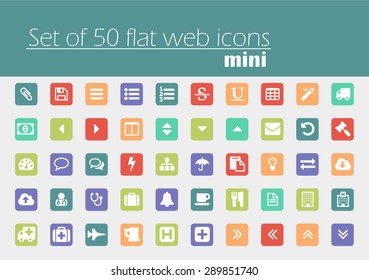 Set of icons for desktop or mobile applications. Multifunctional software parts collection