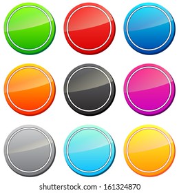 Set of icons in different colors