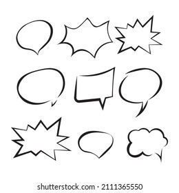 Set icons of different messages. Vector illustration eps 10.