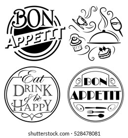 Set of icons for dining areas or the kitchen