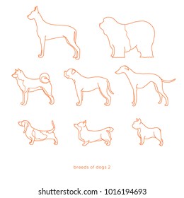 Set icons dogs