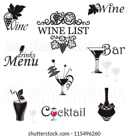 Set icons for drinks