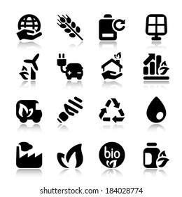 set of icons for ecology and environmental industry & services