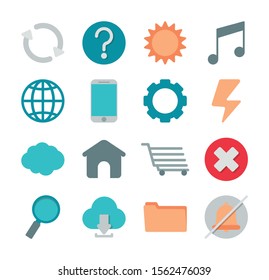 set of icons electronic commerce on white background vector illustration design