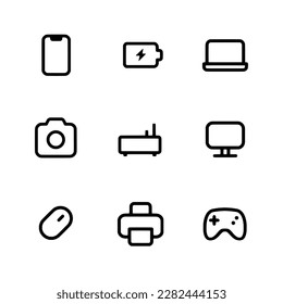 set of icons electronic device