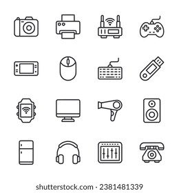 set of icons electronic device