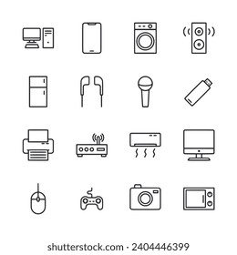 set of icons electronic device